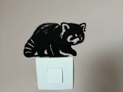 Red panda decoration for outlet or switch