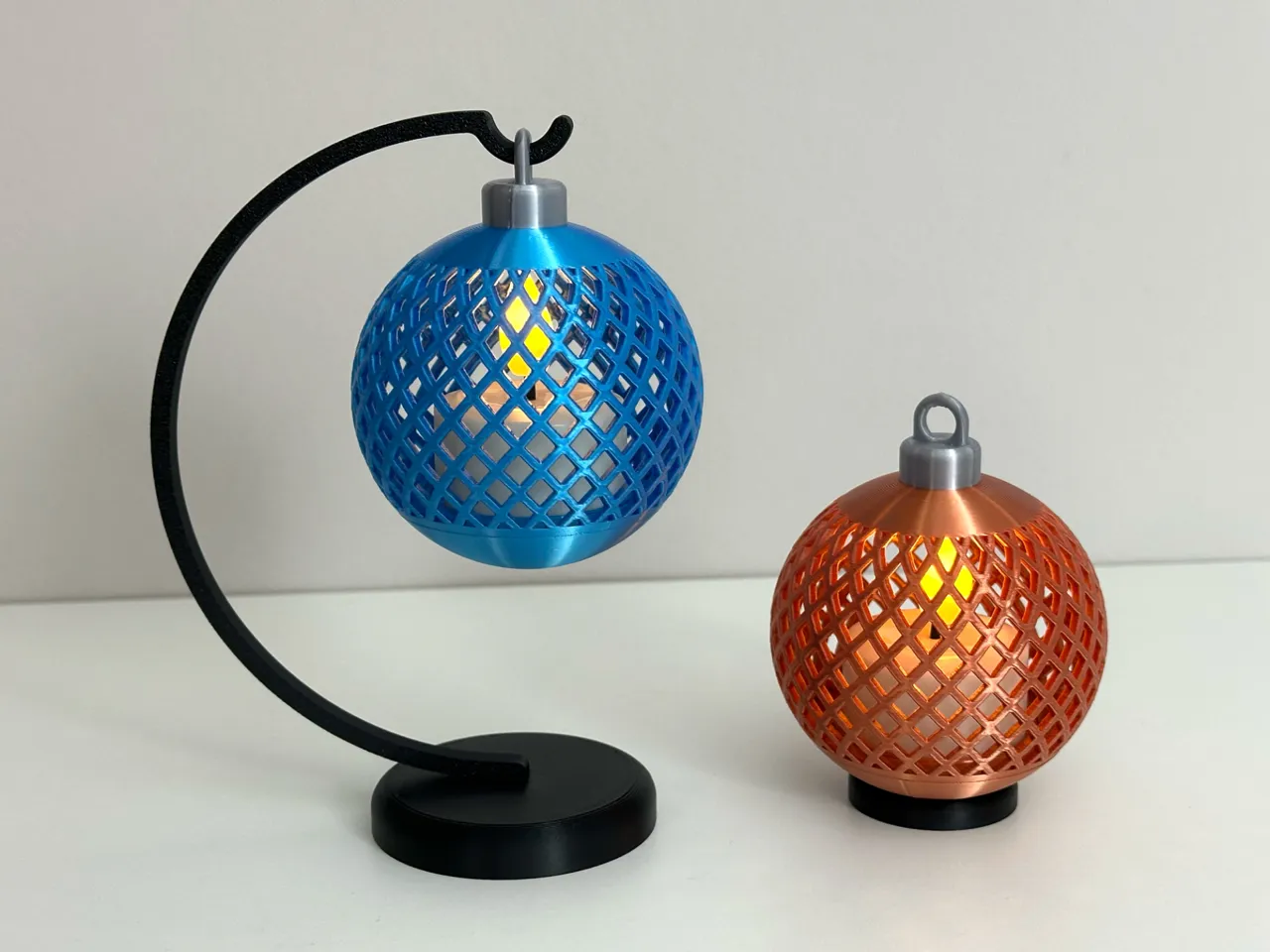 Meshed Christmas Ornaments - Tea Light Compatible view 2