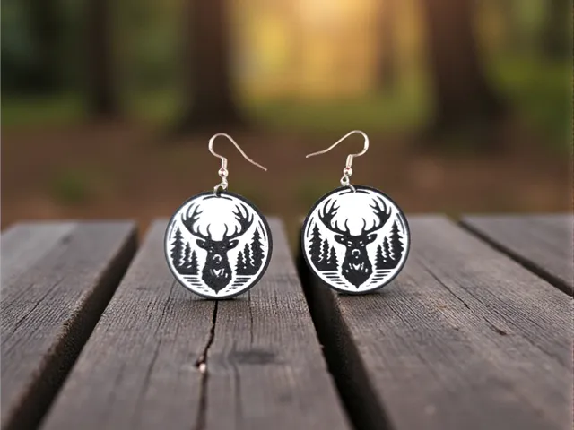 Mountain landscape earrings