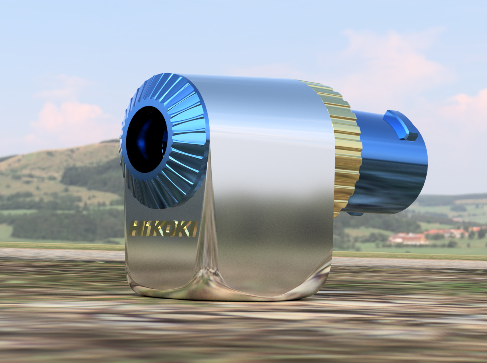 Miniatura 1 do modelo 3D 喷水枪_适配 HIKOKI 高壹工机吹尘枪_暴力版