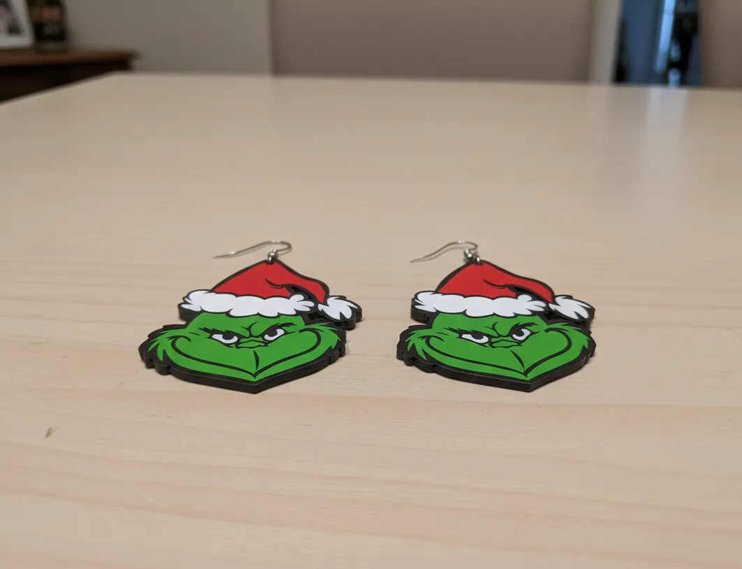 Pendientes Grinch view 2