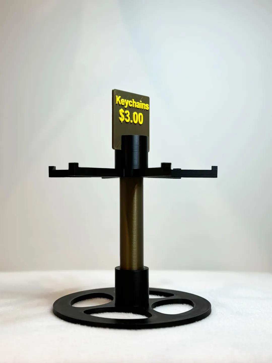 Spinning keychain display stand customizable view 3