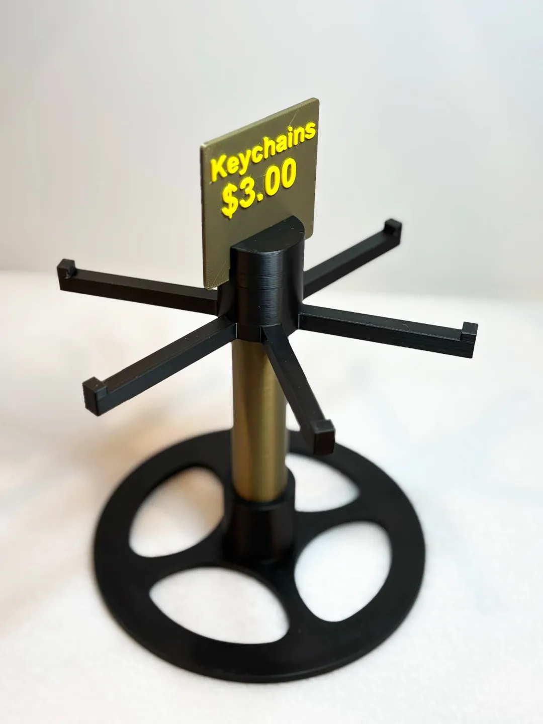 Spinning keychain display stand customizable view 4