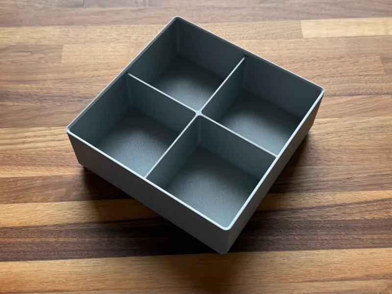 Gridfinity tray with 4 equal compartments - 3x3x6U