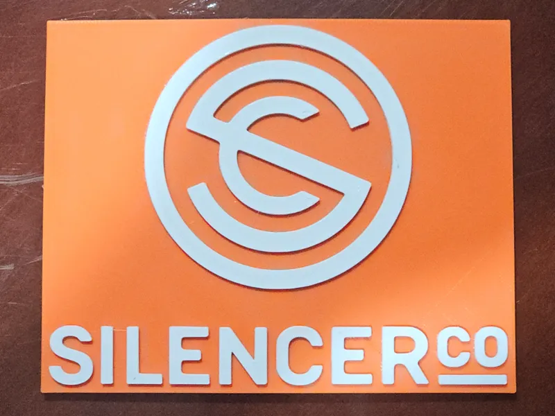 Silencer Co Suppressors 3D Logo Wall Art Sign