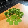 Parts are separated onto different plates; print only what you need
