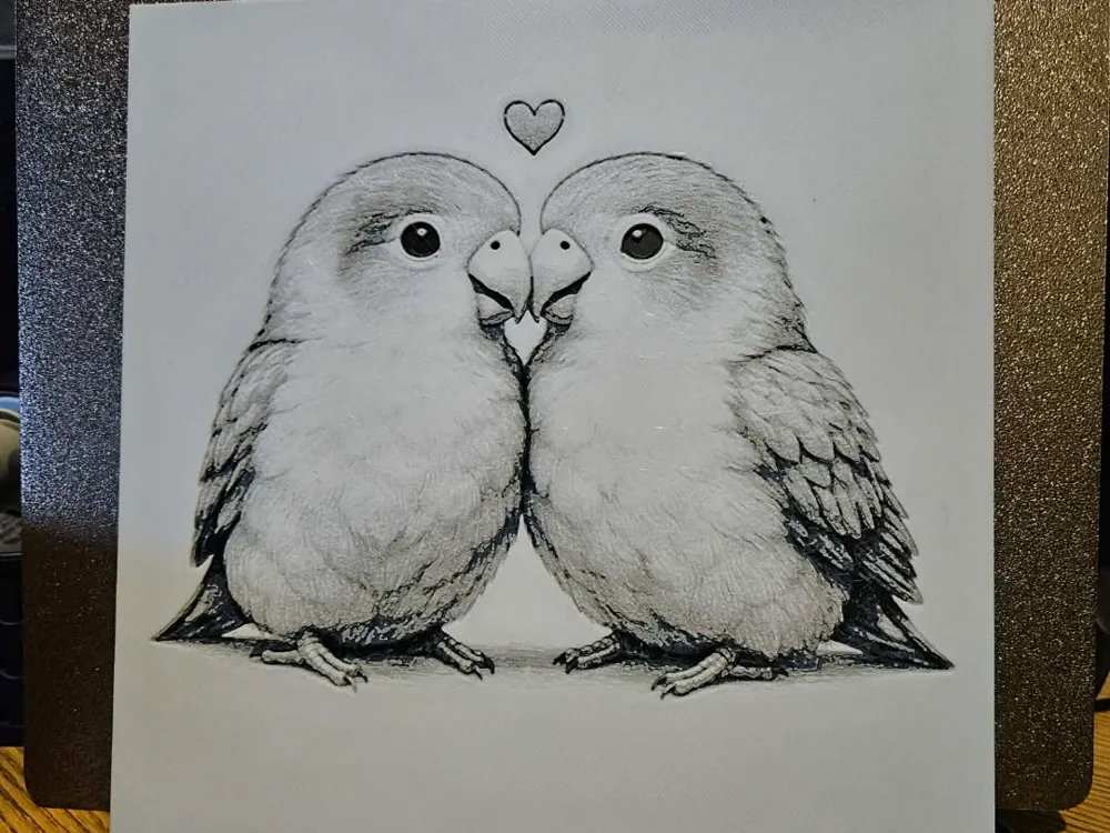 I wingly love you - love birds - hueforge
