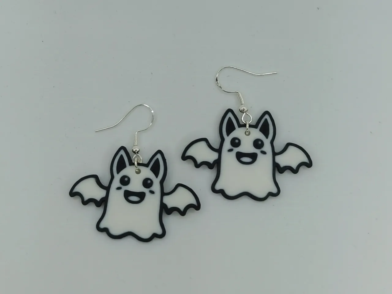 Ghost Bat Earrings (Halloween) view 2