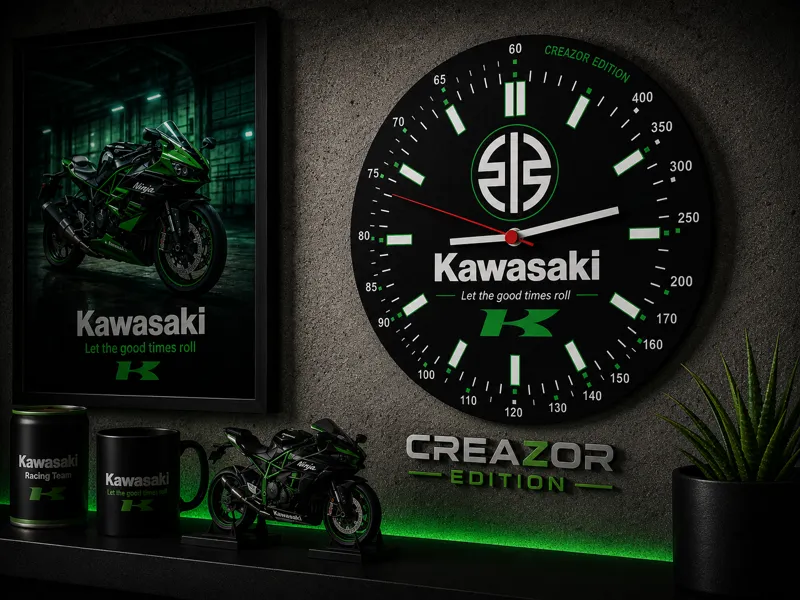 Horloge Murale Modulaire – Édition Kawasaki