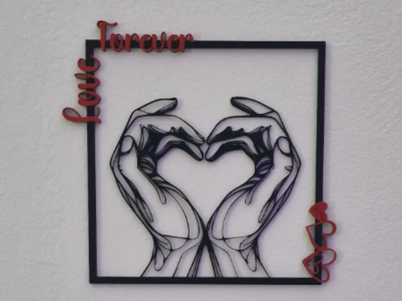 wall art  - love is in your hands 