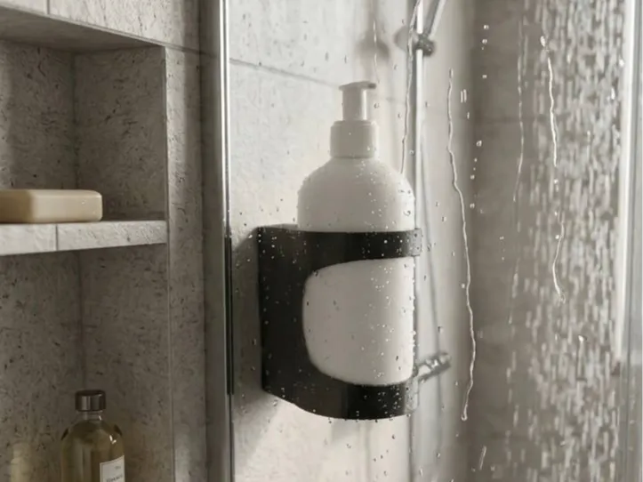 Minimalist Wall-Mounted Soap Bottle Holder
