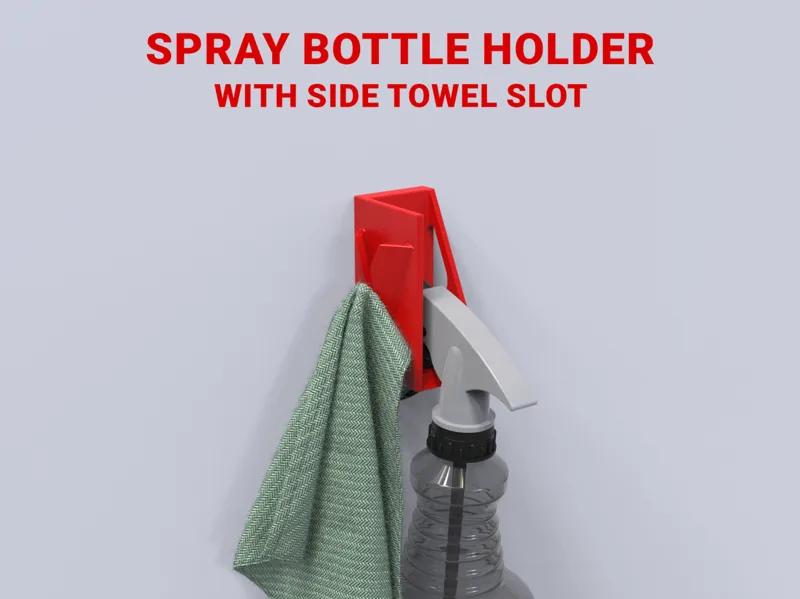 Universal Spray Bottle Holder With Side Towel Slot