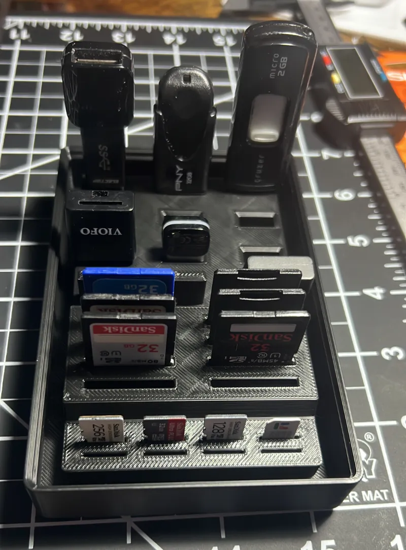 Gridfinity SD Card & micro SD Card Box 2x3x3