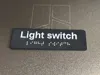 Light switch - sign sample 