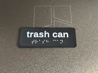 Trash can - sign sample 