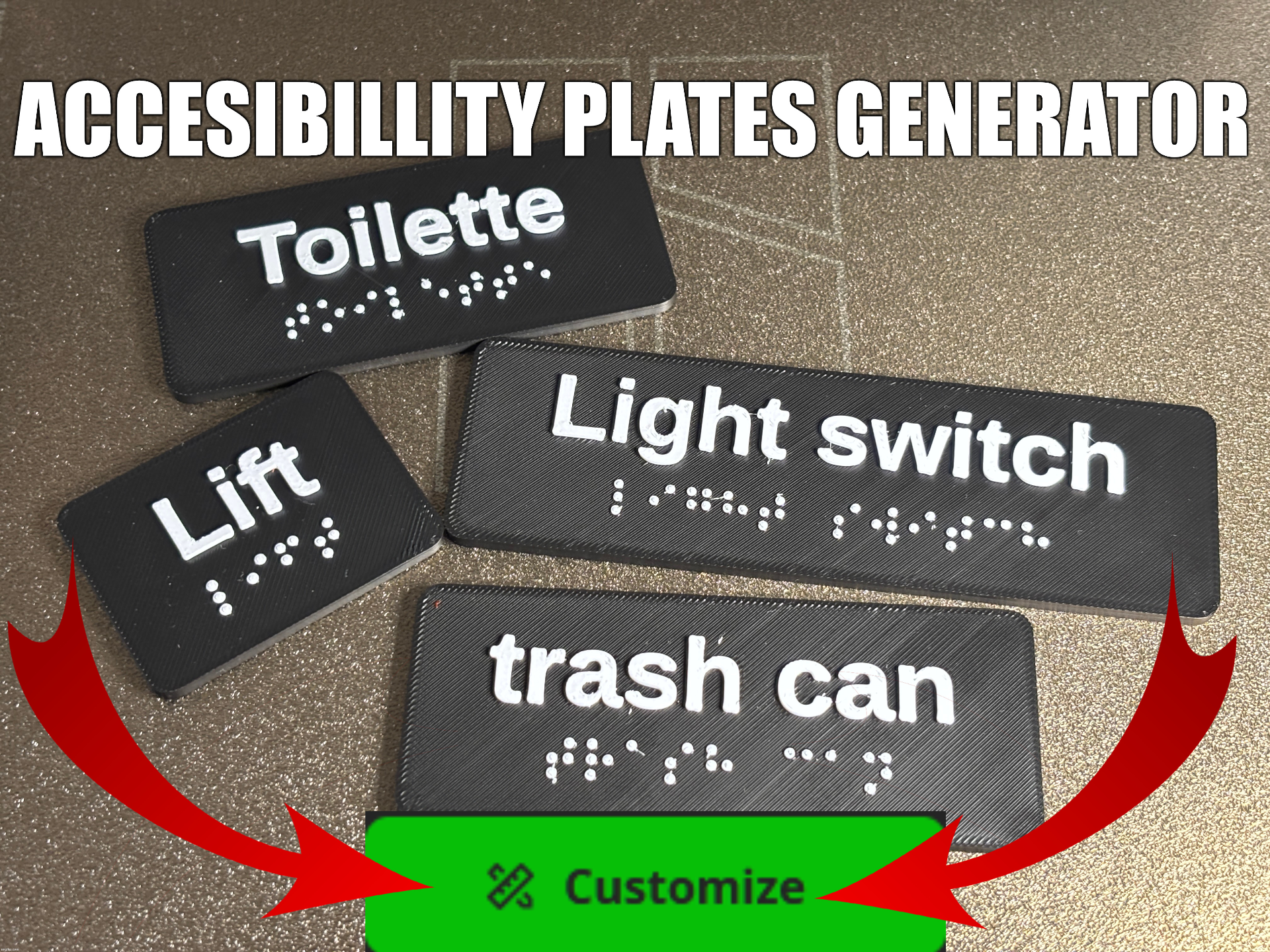 Accesibillity plates generator