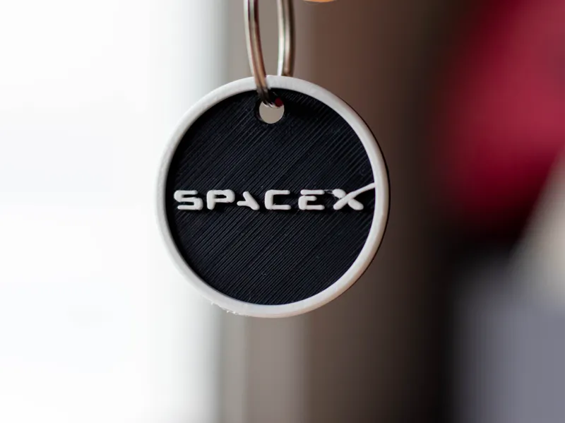 SpaceX Logo Keychain