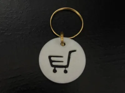 Shopping cart keychain