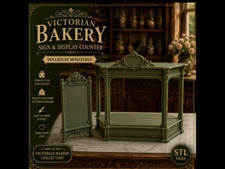 Victorian Bakery Sign Board | Dollhouse Menu Board