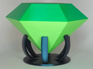 Master Emerald Container with Stand