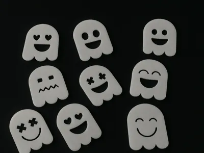Ghost Emoji Coasters – Fun & Spooky Halloween
