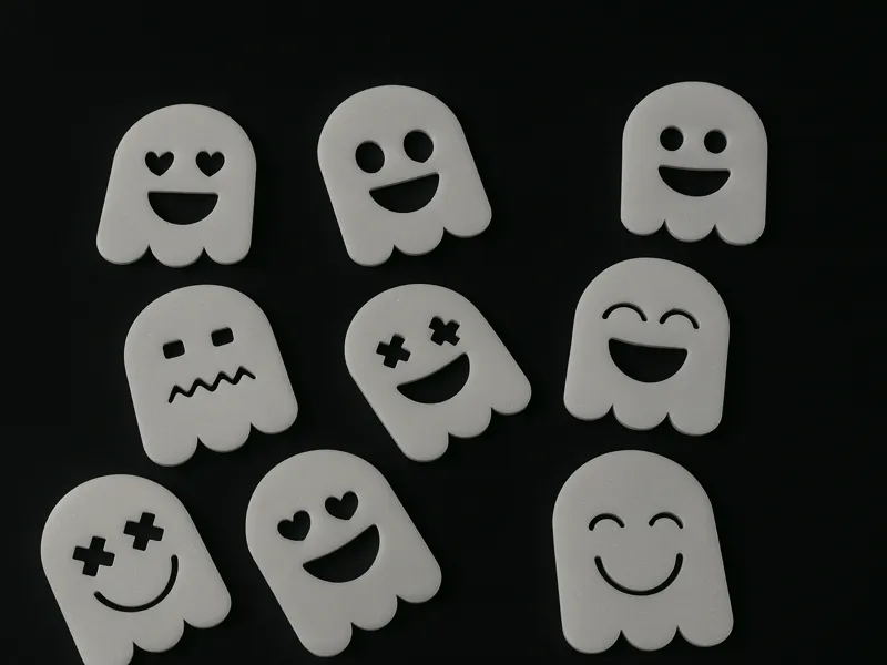 Ghost Emoji Coasters – Fun & Spooky Halloween