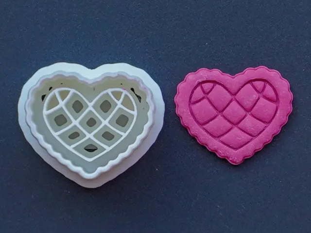Heart Pie Polymer Clay Cutter Earrings Necklace