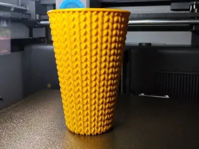 Glass with "Knitted" Cup Holder