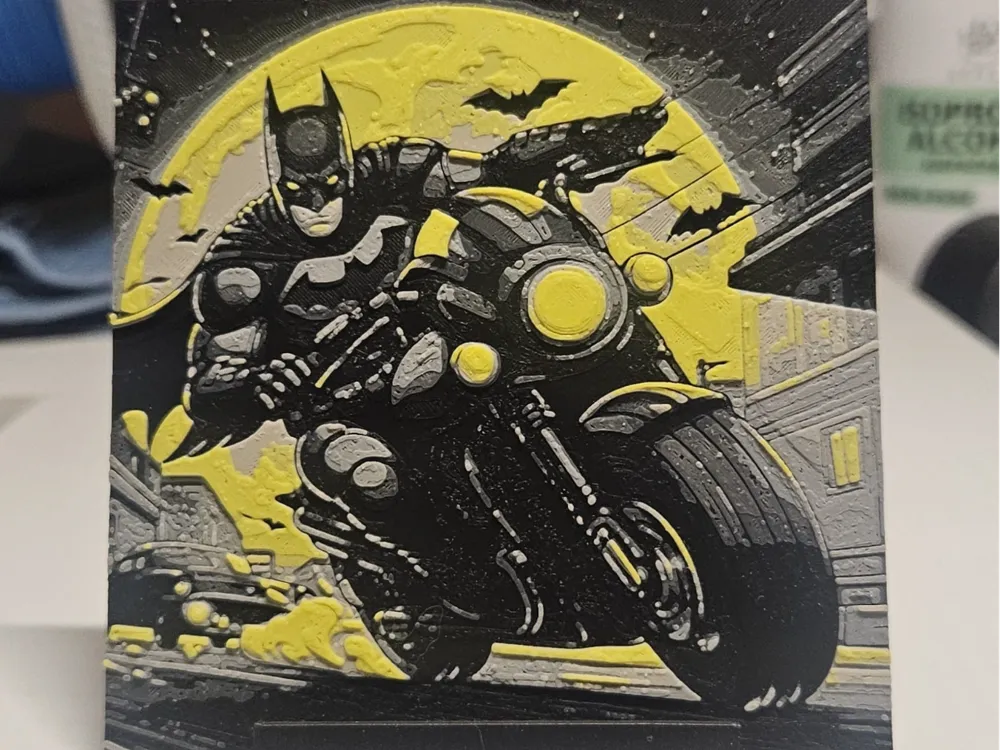 Batman on motorbike - Free 3D Print Model - MakerWorld
