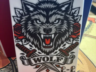 MTG Custom Art 2/2 Wolf Token