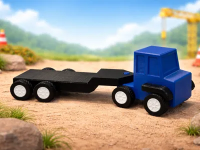 Toddler Toys Semi Truck and Trailer