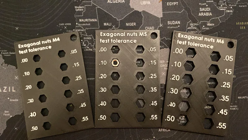 Tolerance test for M4/M5/M6 nuts