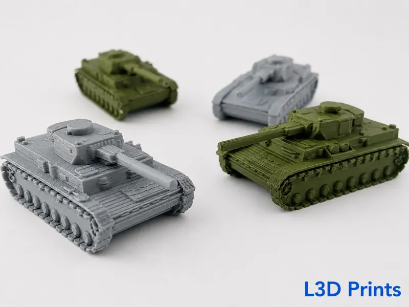 Mini Panzer IV Tank 1/200 Scale By L3D Prints