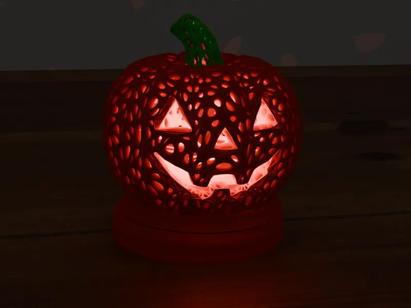 Halloween Pumpkin Lamp - Jack-O-Lantern - Lamp