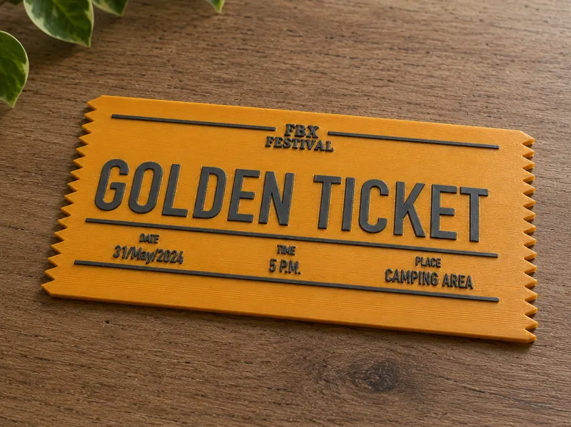 GOLDEN TICKET - Einladung (CUSTOMISABLE)