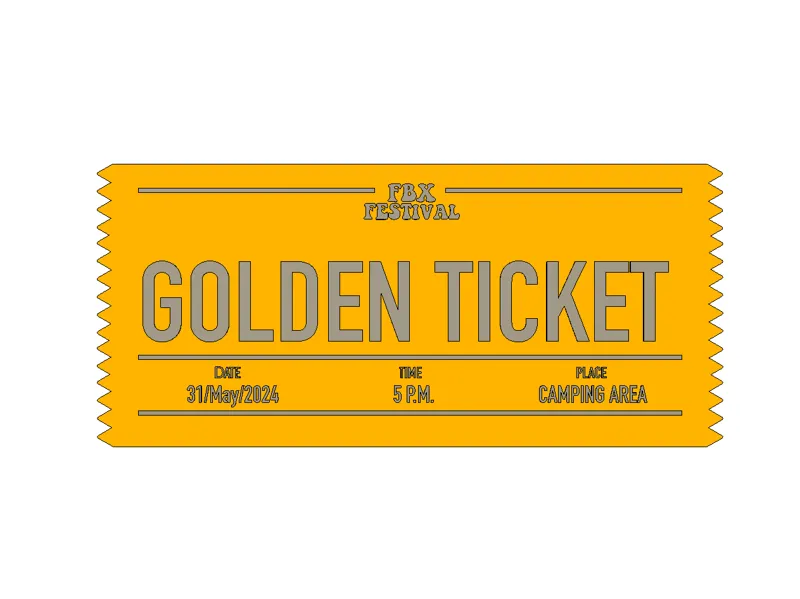 GOLDEN TICKET - Einladung (CUSTOMISABLE)