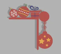 Coin de porte décoration de Noël — photo 3