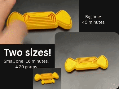 Halloween Trick or Treat Candy Shaped Fidget 3D model