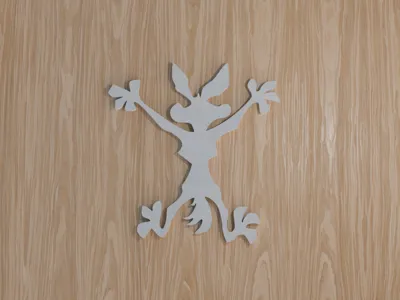 Wile E. Coyote Wall Art – Cartoon Silhouette