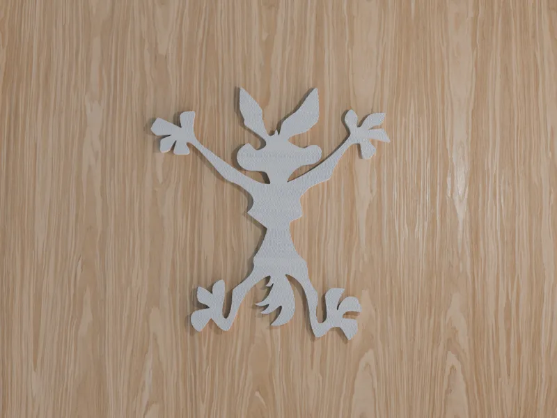 Wile E. Coyote Wall Art – Cartoon Silhouette