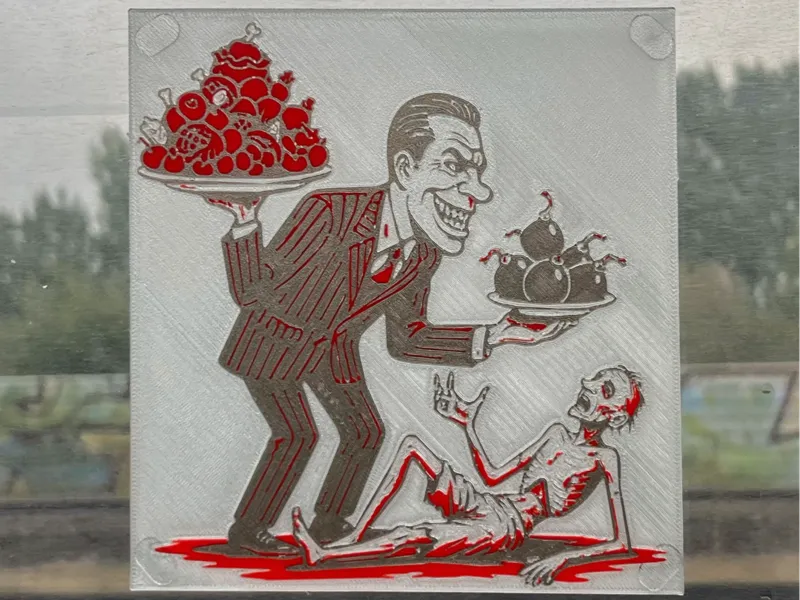 The Feast of Hypocrisy - Stained Glass Art