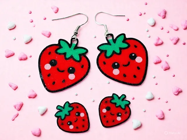 Kawaii Strawberry Earrings