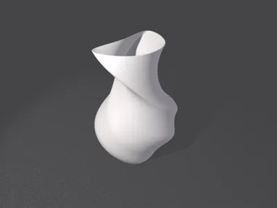 minimalistic twisted vase