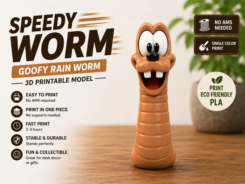 Funny Goofy Rain Worm NO AMS