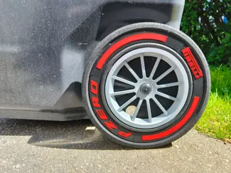 Formula 1 Wheel & Tire Decals for Waste Bins