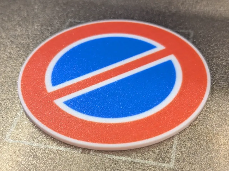 Italian road sign coasters - No parking