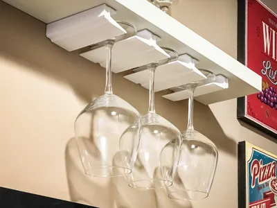Wine Glass Holder - 3 Under Cabinet Designs - Free 3D Print Model -  MakerWorld