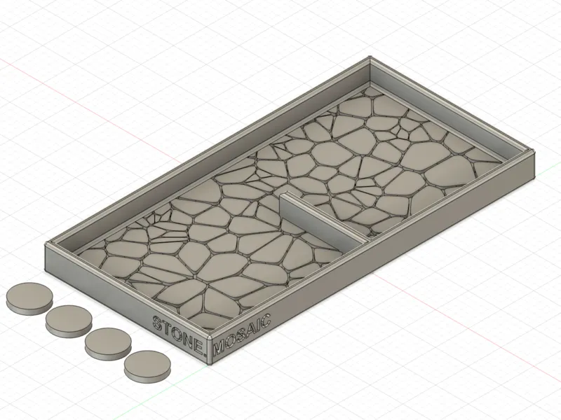 Stone.Mosaic tray for wallet and keys