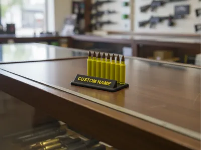 CUSTOM BULLET BUSINESS CARD HOLDER