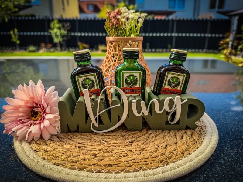 Männer Ding Jägermeister Schriftzug Deko Party